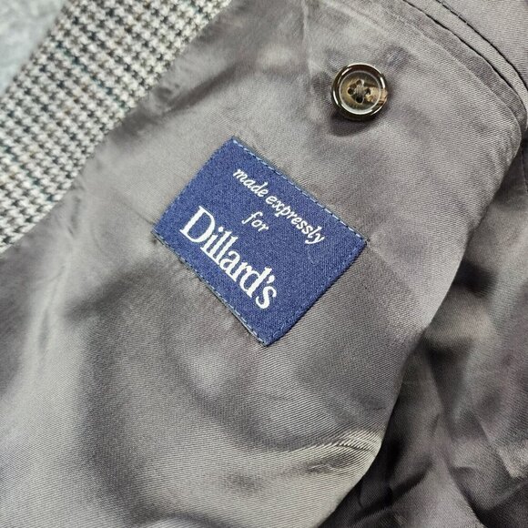 Ralph Lauren Blazer Mens 44L Wool Houndstooth 2 Button Sports Coat Jacket - Picture 12 of 16